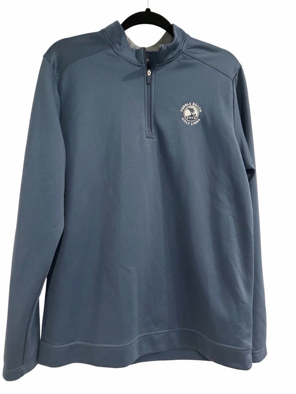 Adidas Pebble Beach Golf Links 1/4 Zip Pullover Men's‎ Medium Blue Performance